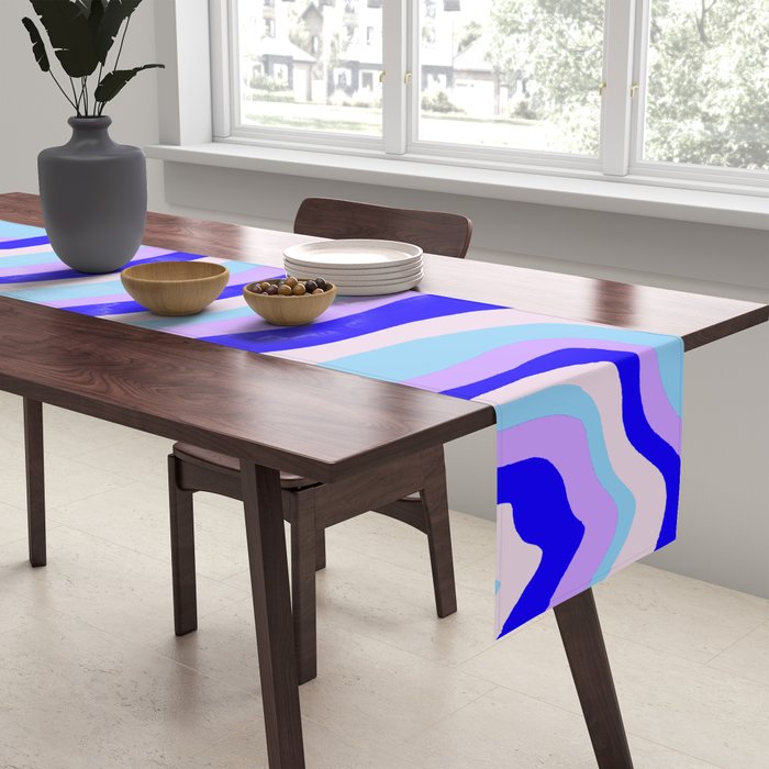 lavender zebra stripes Table Runner Gallery Image 2