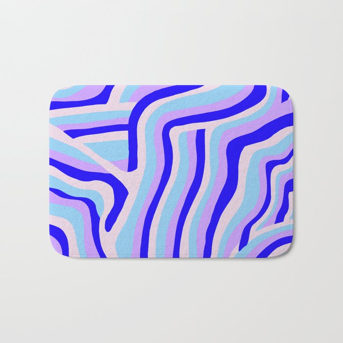 lavender zebra stripes Bath Mat Gallery Image 1