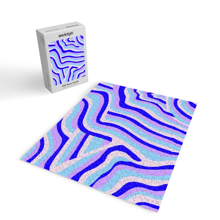 lavender zebra stripes Jigsaw Puzzle Gallery Image 2
