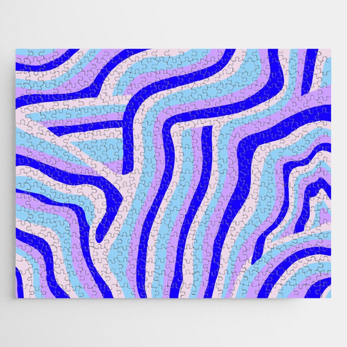 lavender zebra stripes Jigsaw Puzzle Gallery Image 1