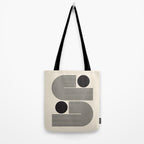 Abstraction_BLACK_LINE_DOT_POP_ART_Minimalism_004D Tote Bag Gallery Image 2