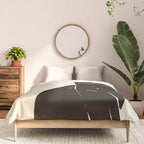 Minimalist Black Cat 2 Comforter Gallery Image 3