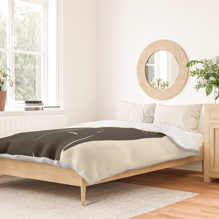 Minimalist Black Cat 2 Duvet Cover Gallery Image 2