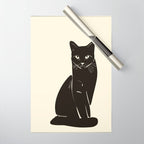 Minimalist Black Cat 2 Wrapping Paper Gallery Image 1