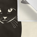 Minimalist Black Cat 2 Wall Tapestry Gallery Image 3