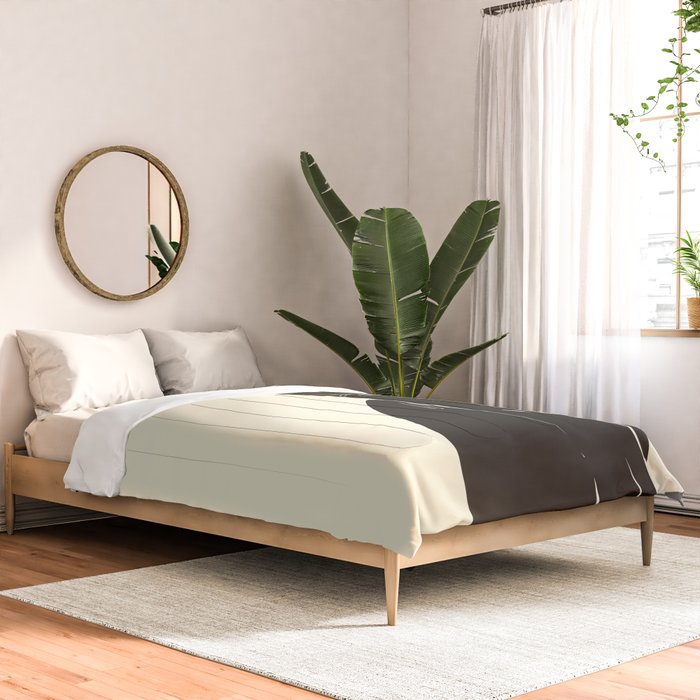 Minimalist Black Cat 2 Comforter Gallery Image 2