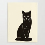 Minimalist Black Cat 2 Poster Gallery Image 4