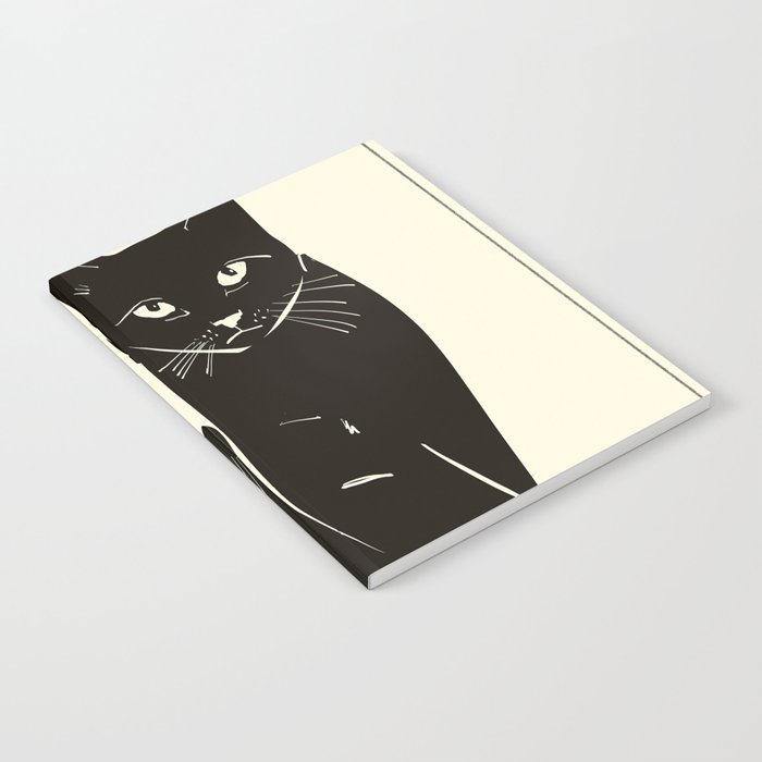 Minimalist Black Cat 2 Notebook Gallery Image 2