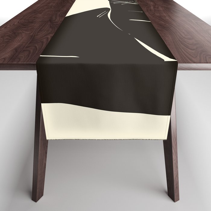 Minimalist Black Cat 2 Table Runner Gallery Image 1