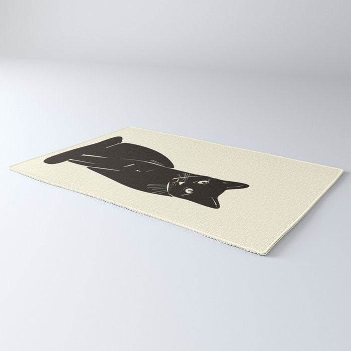 Minimalist Black Cat 2 Rug Gallery Image 3