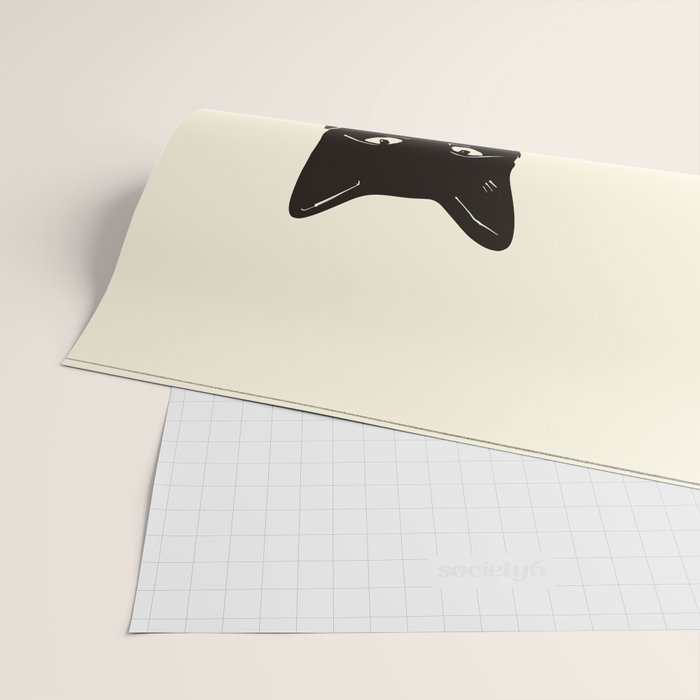 Minimalist Black Cat 2 Wrapping Paper Gallery Image 2