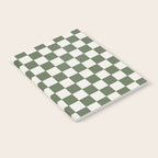 Soft Checkerboard Muted Green Notebook Gallery Image 2