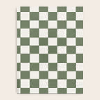 Soft Checkerboard Muted Green Notebook Gallery Image 4