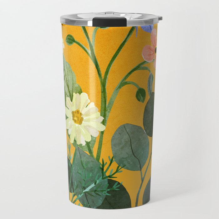 Summer Flowers 8 Travel Mug Gallery Image 1