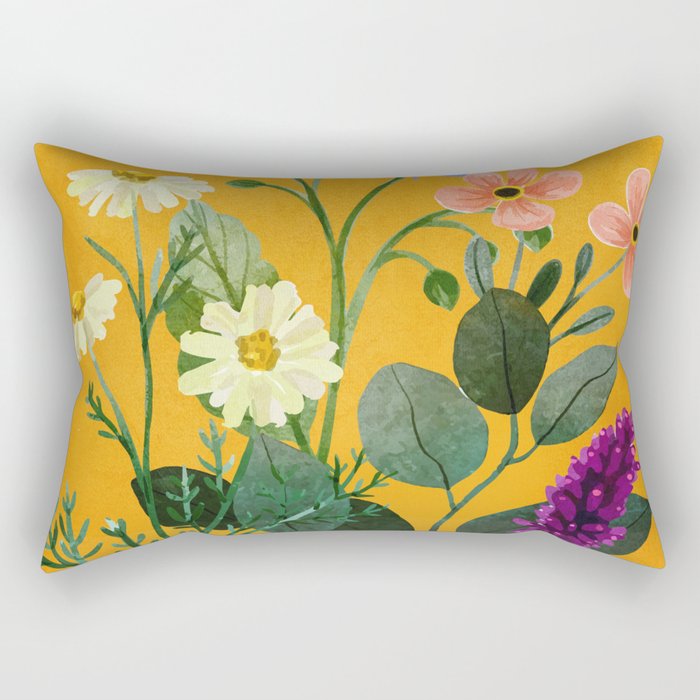 Summer Flowers 8 Rectangular Pillow Gallery Image 2
