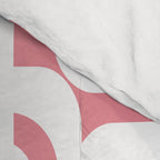 Mid Century Modern Loops Pattern in White on Pink Comforter Gallery Image 4