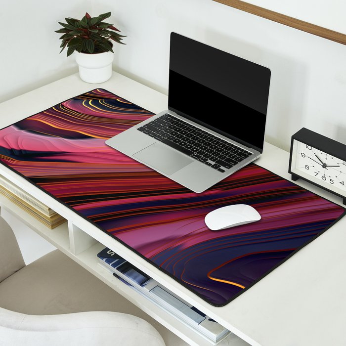 Plum Abstract Desk Mat Gallery Image 2
