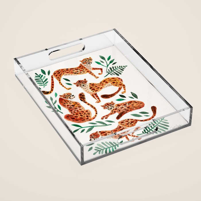Cheetah Collection â Orange & Green Palette Acrylic Tray Gallery Image 1