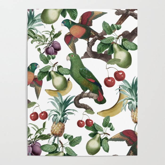 Tropical Vintage Floral and Fauna Poster Gallery Image 4