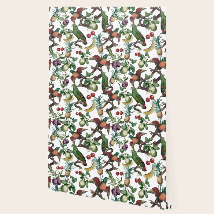 Tropical Vintage Floral and Fauna Wallpaper Gallery Image 2