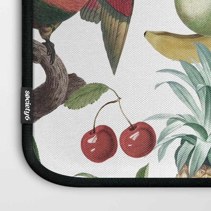 Tropical Vintage Floral and Fauna Laptop Sleeve Gallery Image 3