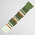 Sage Olive Green Stripes Table Runner Gallery Image 3