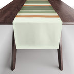 Sage Olive Green Stripes Table Runner Gallery Image 1