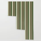 Sage Olive Green Stripes Wallpaper Gallery Image 3
