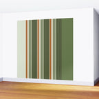 Sage Olive Green Stripes Wall Mural Gallery Image 2