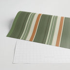 Sage Olive Green Stripes Wrapping Paper Gallery Image 2