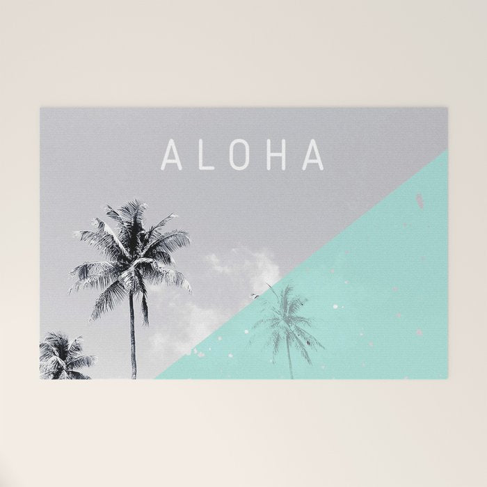 Island vibes retro - Aloha Welcome Mat Gallery Image 1