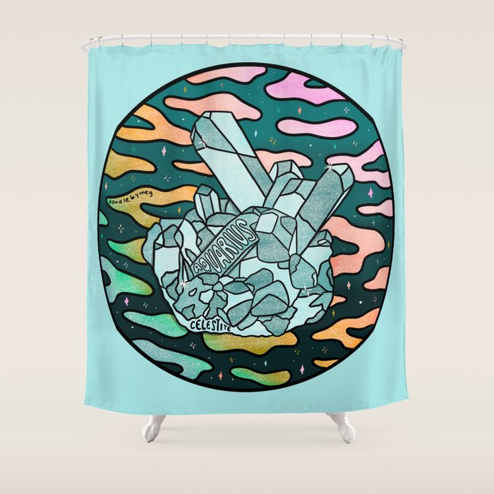 Aquarius Crystal Shower Curtain Gallery Image 1