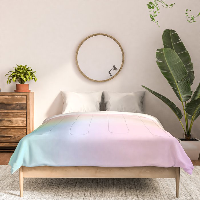 Day Dream on Pink pastel gradient Comforter Gallery Image 3