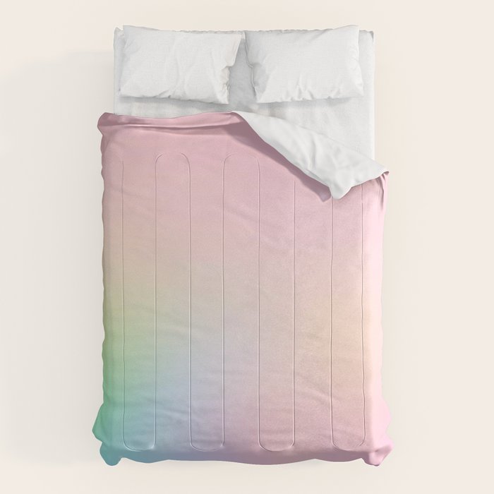 Day Dream on Pink pastel gradient Comforter Gallery Image 1