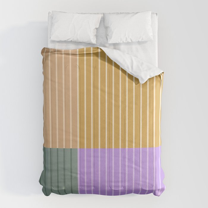 Color Block Line Abstract XLIII Comforter Gallery Image 1
