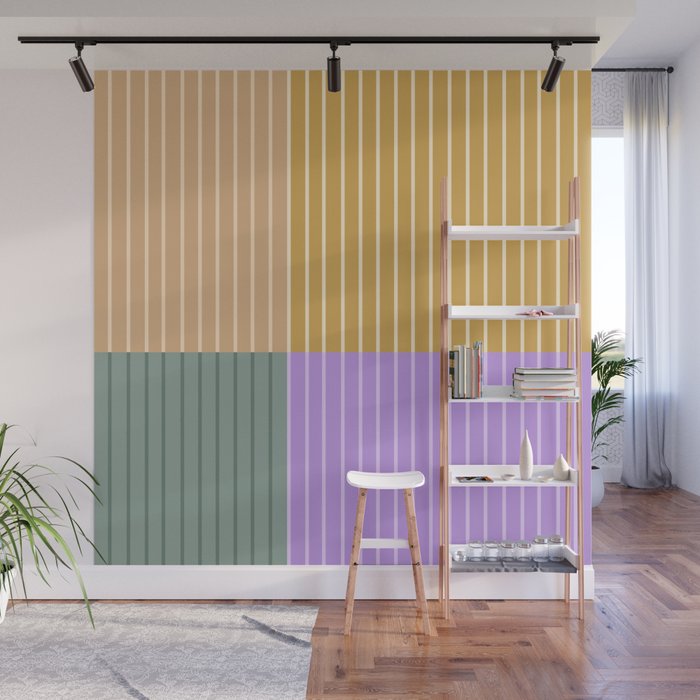 Color Block Line Abstract XLIII Wall Mural Gallery Image 1