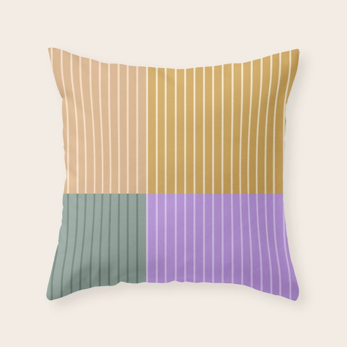 Color Block Line Abstract XLIII Throw Pillow Gallery Image 6