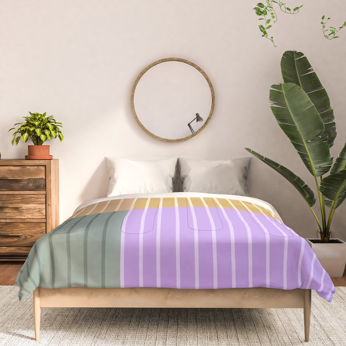 Color Block Line Abstract XLIII Comforter Gallery Image 3