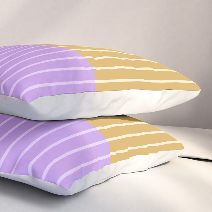 Color Block Line Abstract XLIII Pillow Sham Gallery Image 3