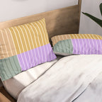Color Block Line Abstract XLIII Pillow Sham Gallery Image 2