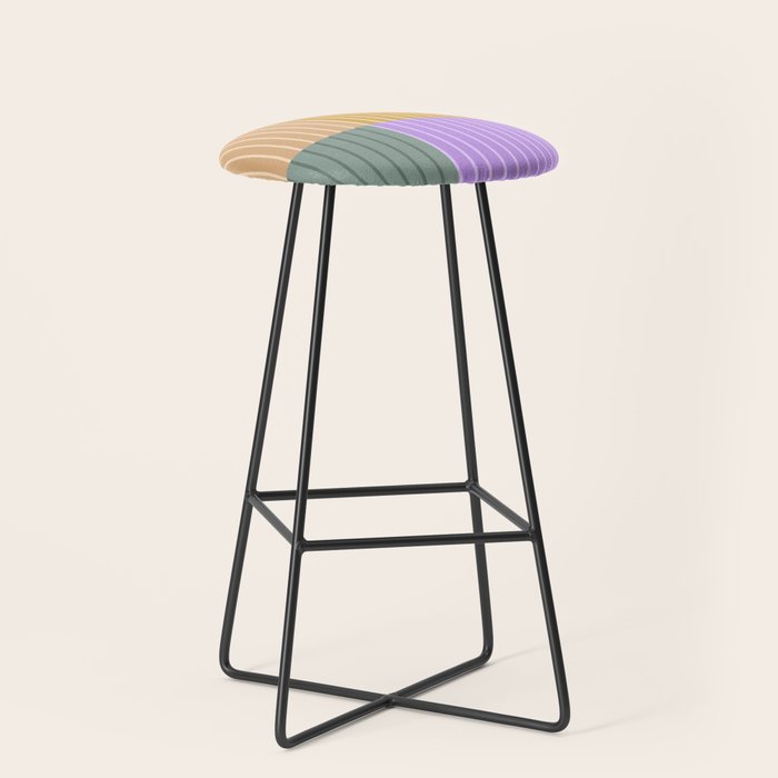 Color Block Line Abstract XLIII Stool Gallery Image 1
