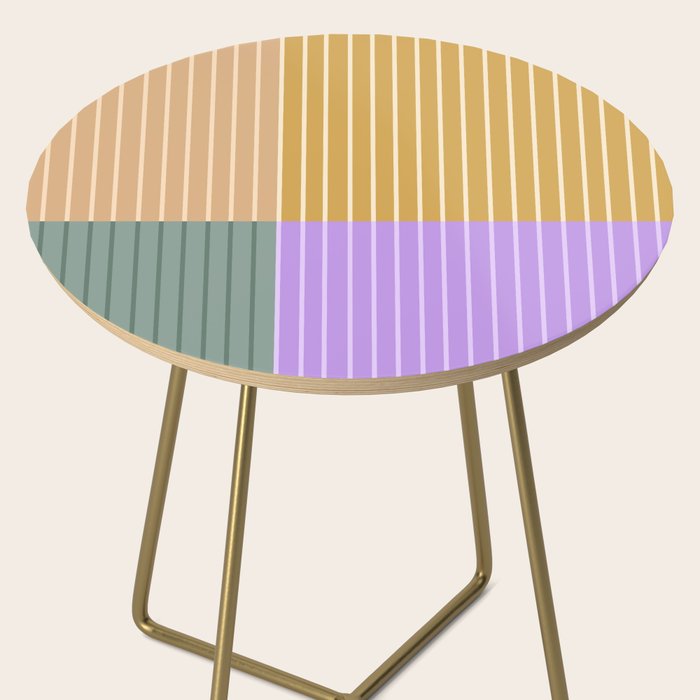 Color Block Line Abstract XLIII Side Table Gallery Image 2