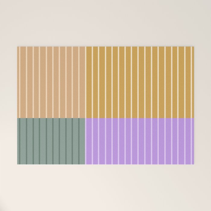 Color Block Line Abstract XLIII Welcome Mat Gallery Image 1
