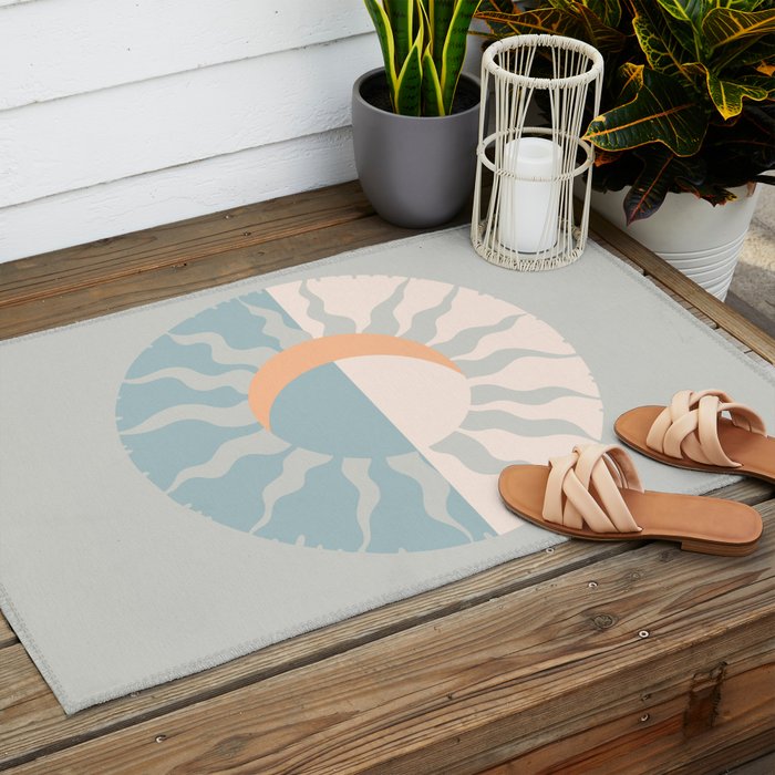 Seafoam Sunset Outdoor Rug Gallery Image 2