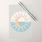 Seafoam Sunset Wrapping Paper Gallery Image 1