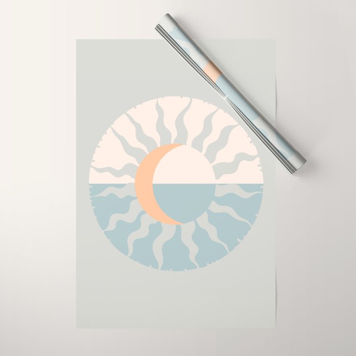 Seafoam Sunset Wrapping Paper Gallery Image 1