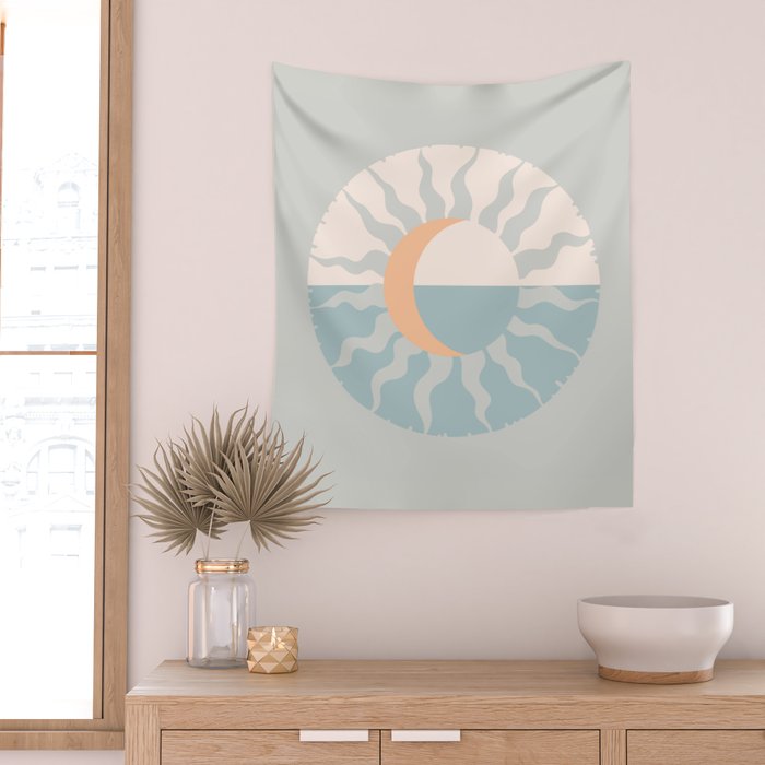 Seafoam Sunset Wall Tapestry Gallery Image 2