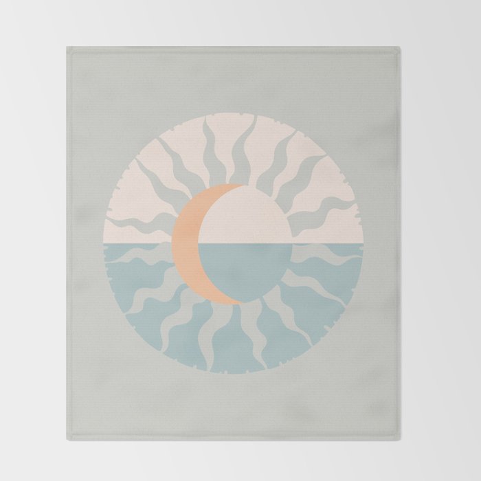 Seafoam Sunset Throw Blanket Gallery Image 2