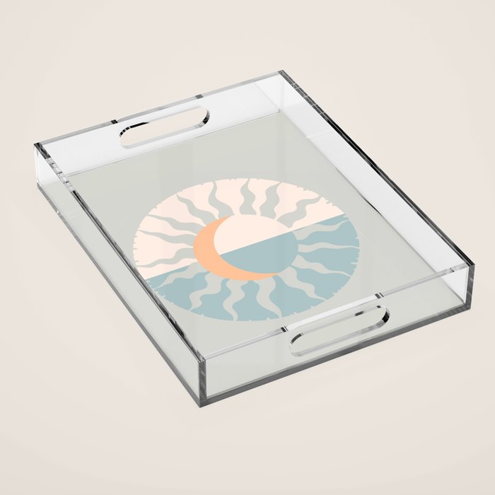 Seafoam Sunset Acrylic Tray Gallery Image 1