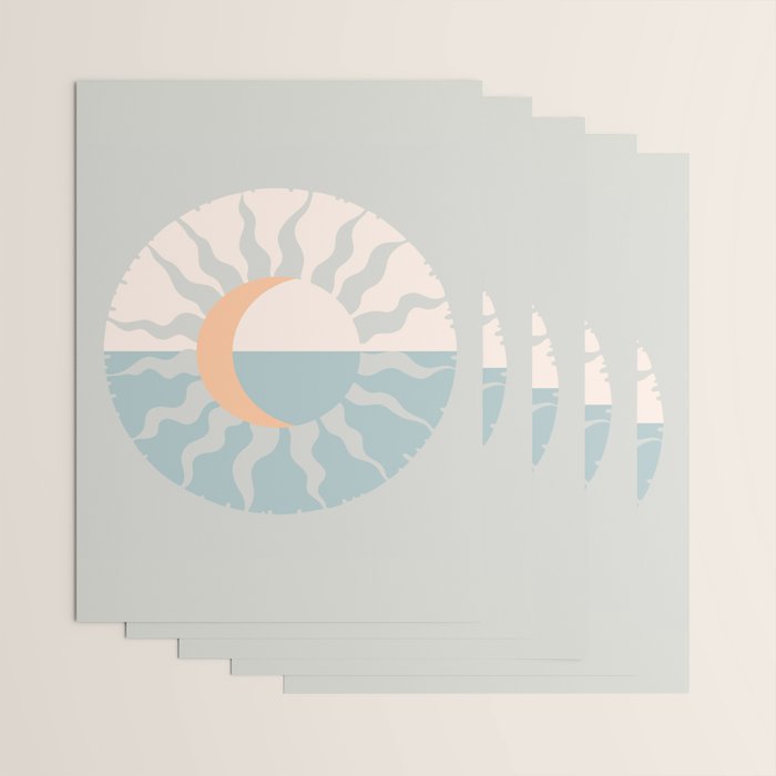 Seafoam Sunset Wrapping Paper Gallery Image 3